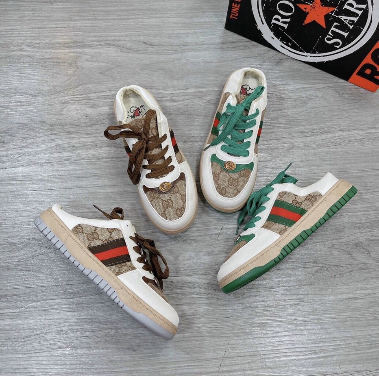 Giày sục nữ GC 3 vạch cá tính