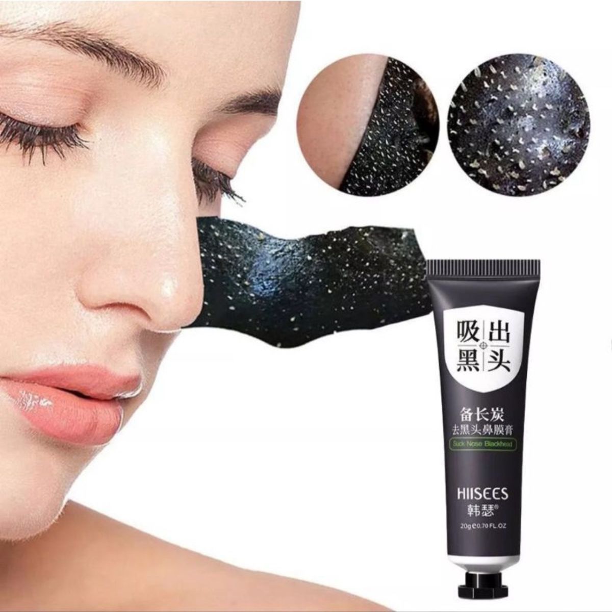 Gel Lột Mụn Đầu Đen Làm Sạch Bả Nhờn Se Khít Lỗ Chân Lông, Mặt Nạ Lột Mụn Than Che Làm Sạch Mụn Hiệu