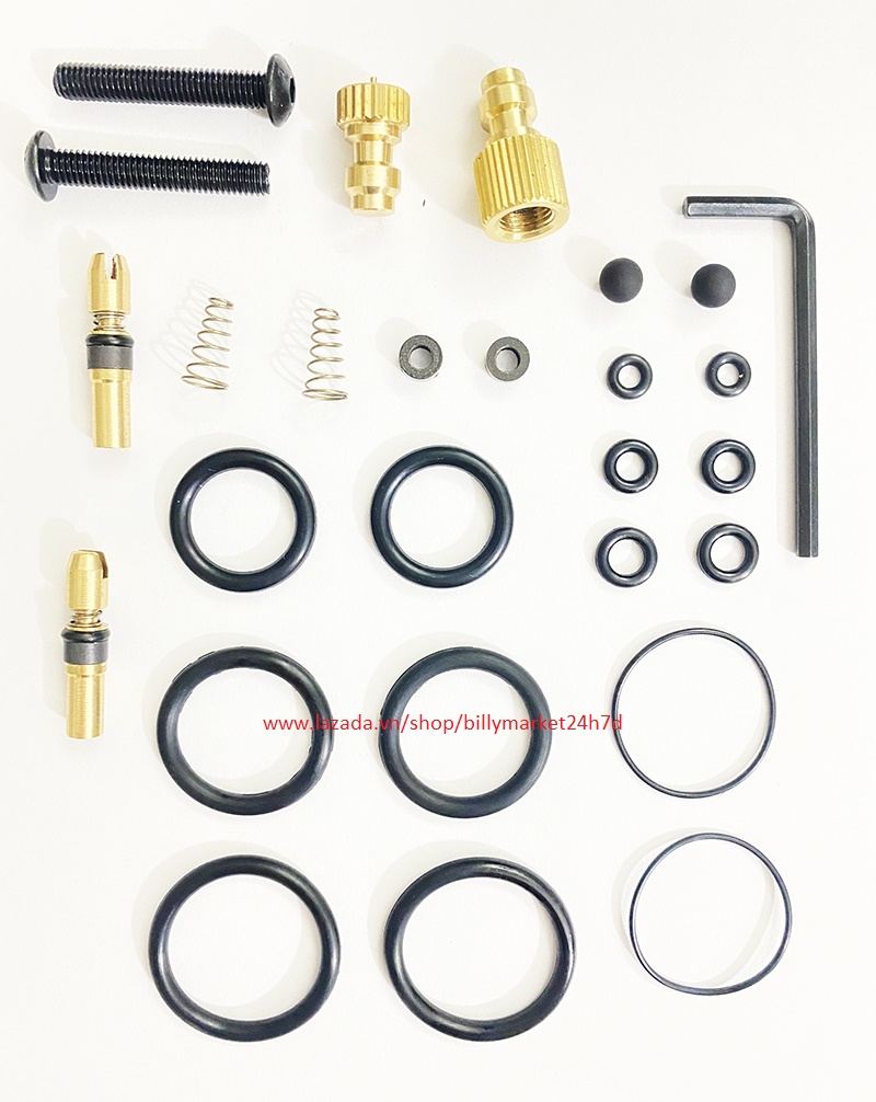 Full Bộ Gioăng gồm 27 món, Dùng Sửa Chữa Dành Cho Bơm Cao Áp, có 2 ti bơm, Ron, gioăng, vòng đệm cao su, phom, pom, doan, roan pkb