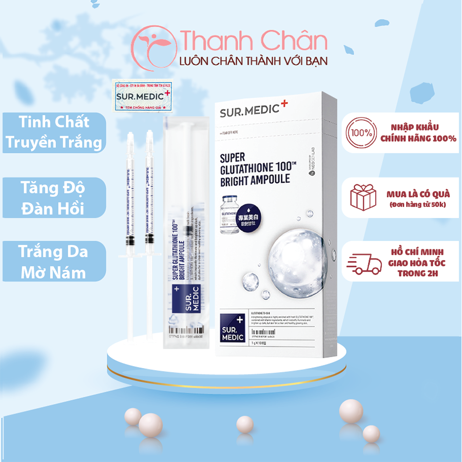 Tinh chất truyền trắng Sur.Medic Super Glutathione 100 Bright Ampoule