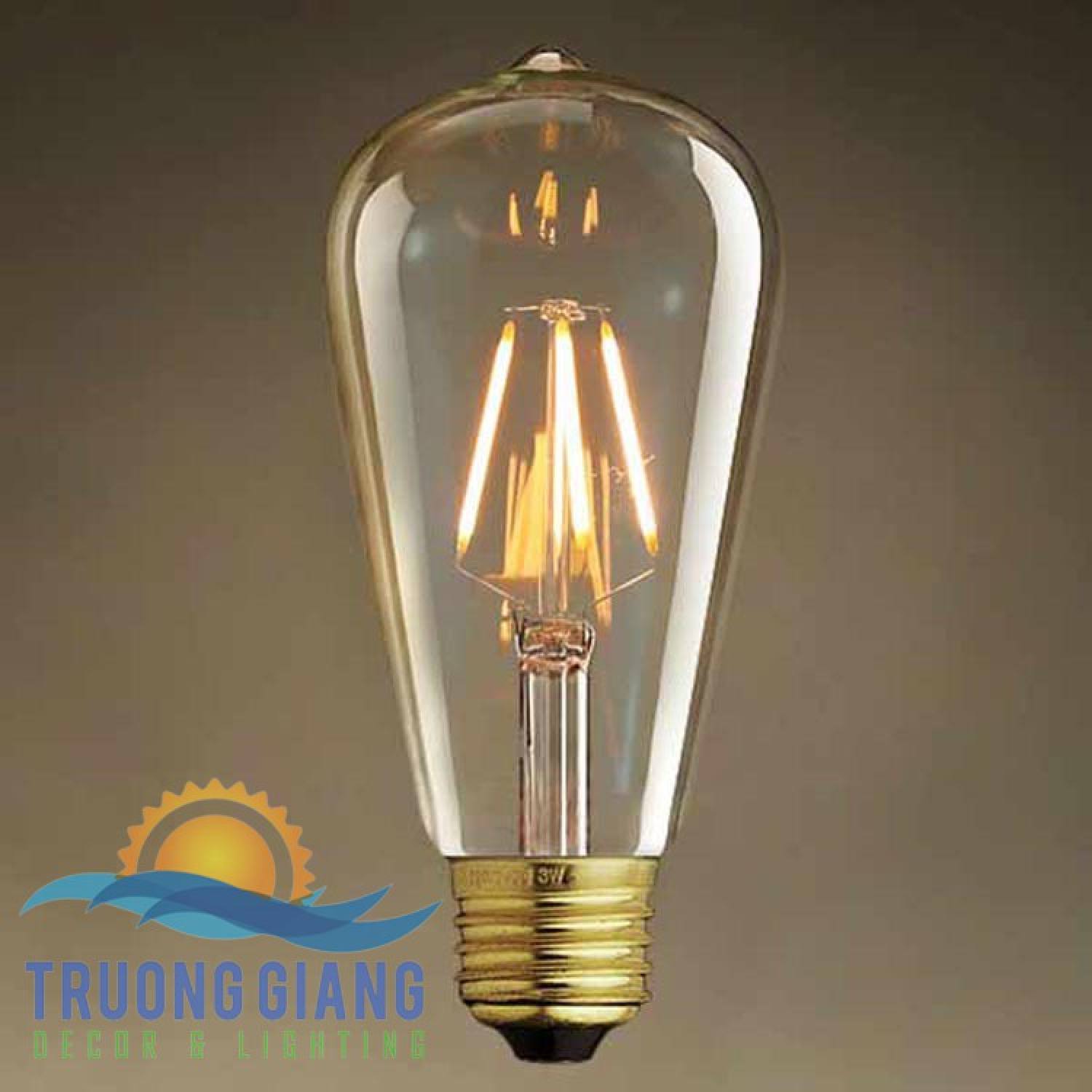 Bóng led edison st64 - 4w - đui e27 - ánh sáng