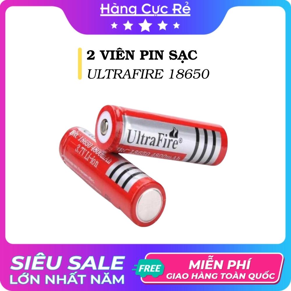 Bộ 2 Pin sạc 18650 loại TỐT Ultra Fire - Shop Hàng Cực Rẻ