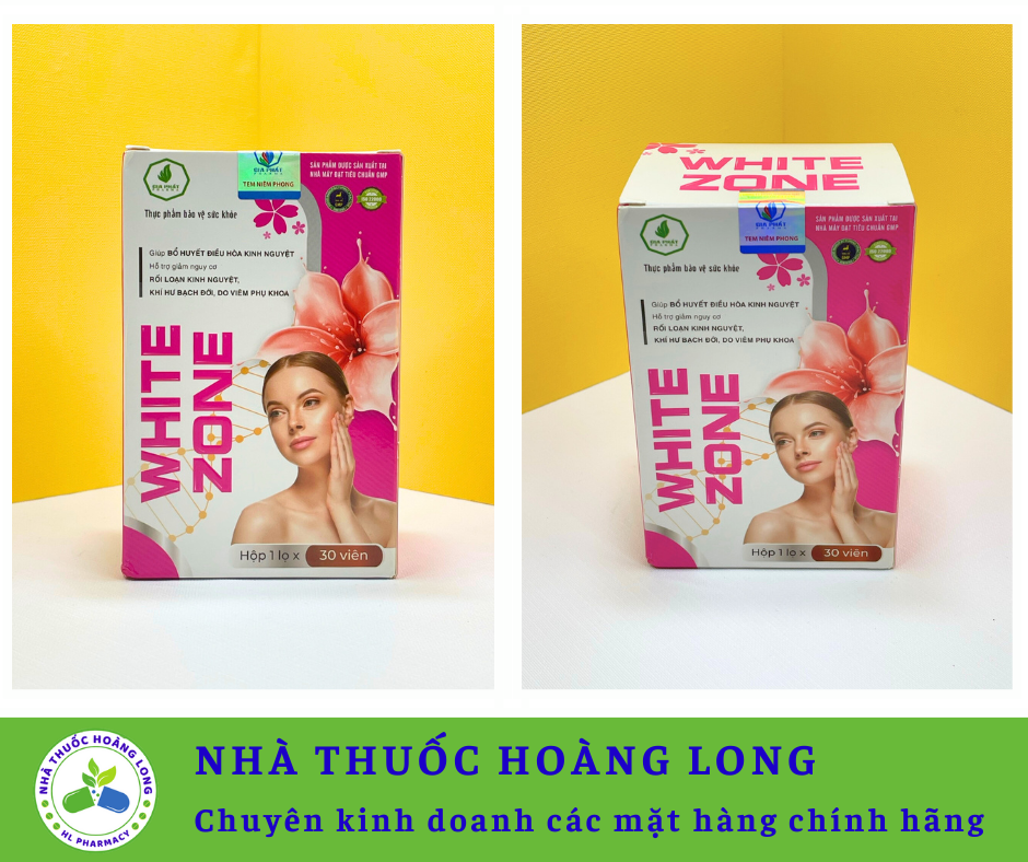Điều hòa kinh nguyệt bổ huyết điều kinh white zone - hộp 30 viên