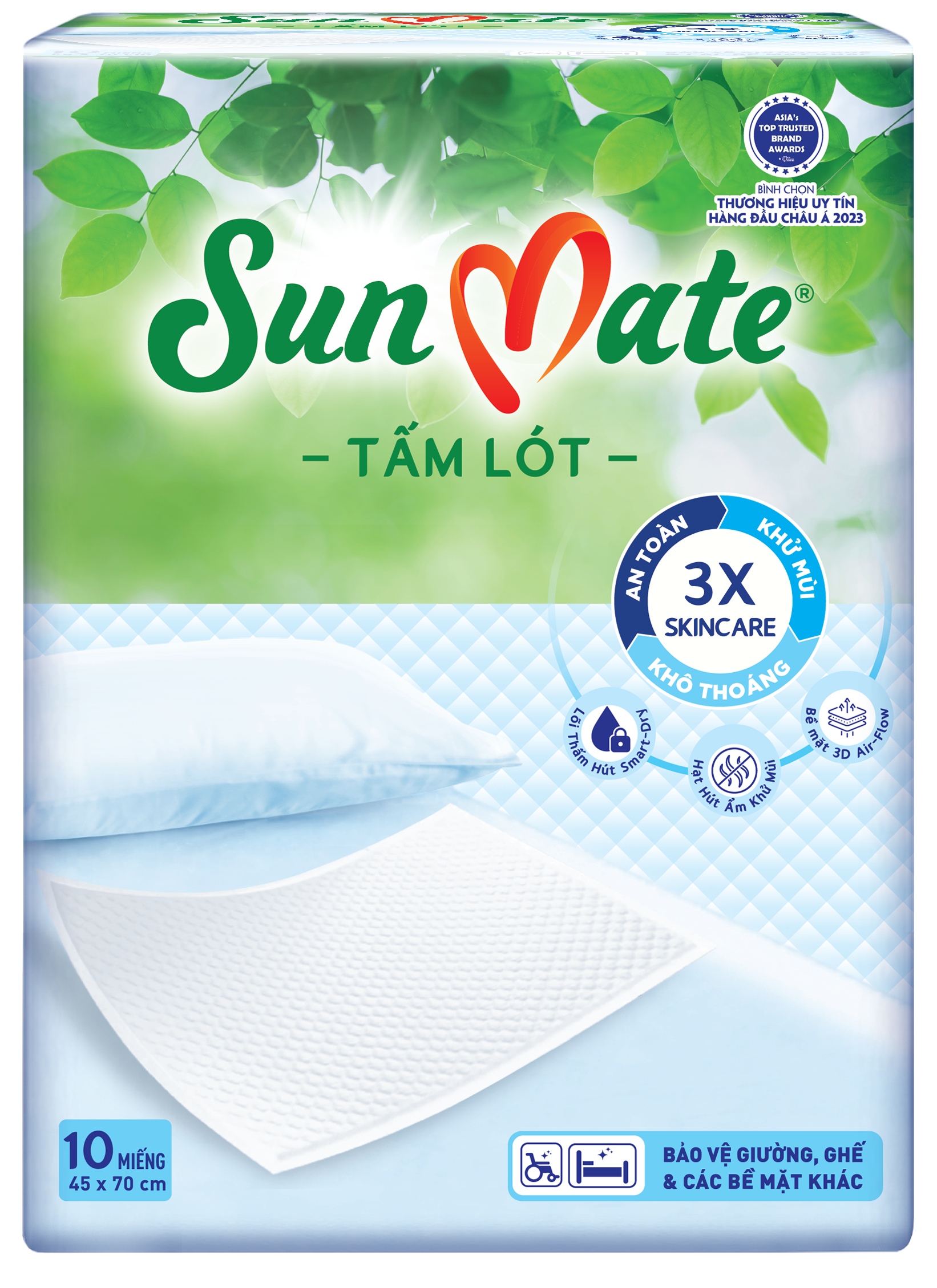 (QUÀ TẶNG KHÔNG BÁN) TẤM LÓT SUNMATE 10 MIẾNG/GÓI