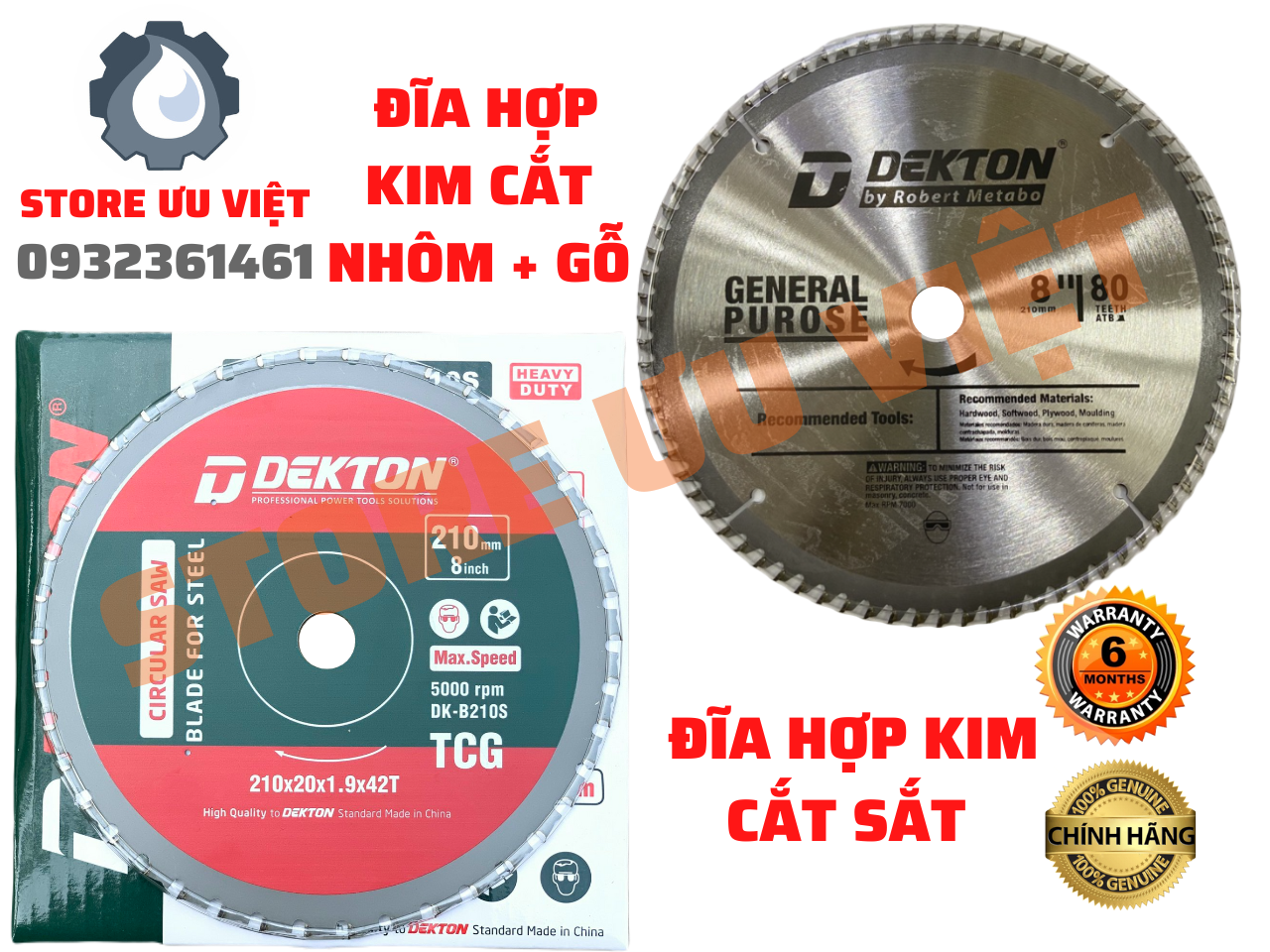 Lưỡi đĩa cắt hợp kim cắt sắt nhôm gỗ 210mm cốt 20 cho các dòng máy