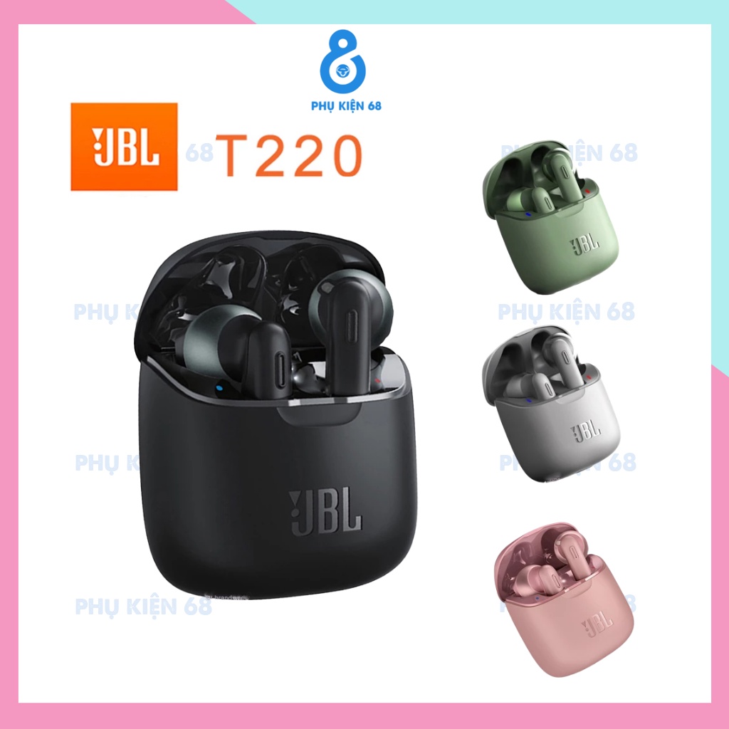 Tai nghe bluetooth không dây JBL Tune 220 TWS, Tai Nghe nhét tai bản Quốc Tế đỉnh cao chống ồn dùng cho IOS Và Android