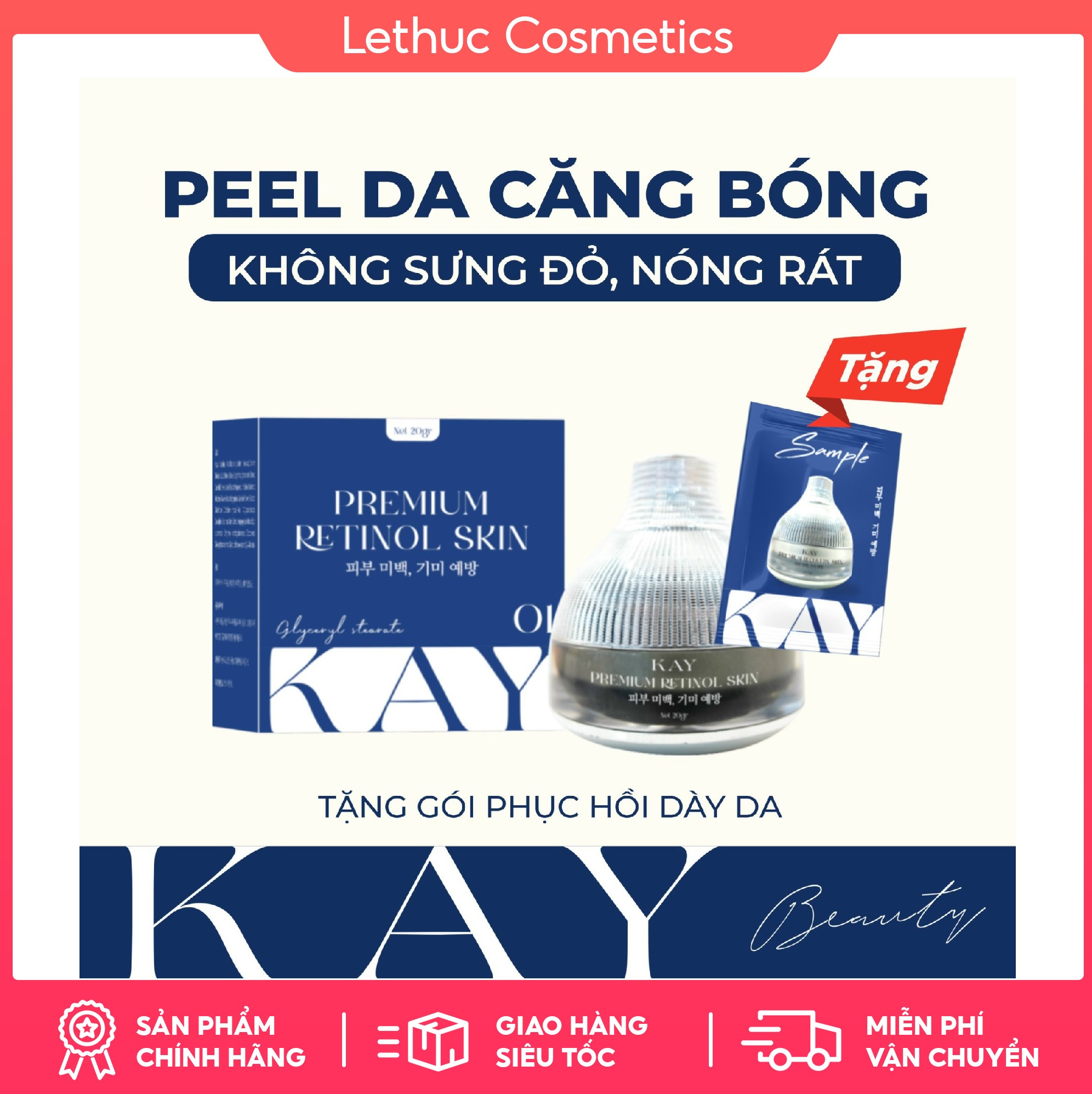 Peel da retinol không sưng không nóng rát kay beauty
