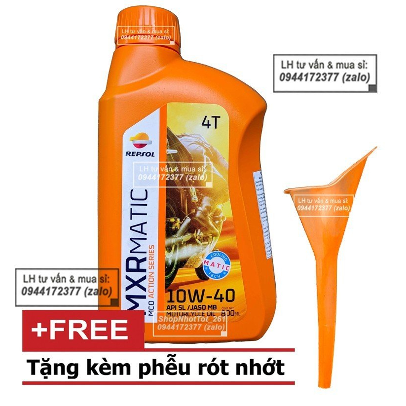 Dầu nhớt tay ga repsol mxr matic 10w40 800ml