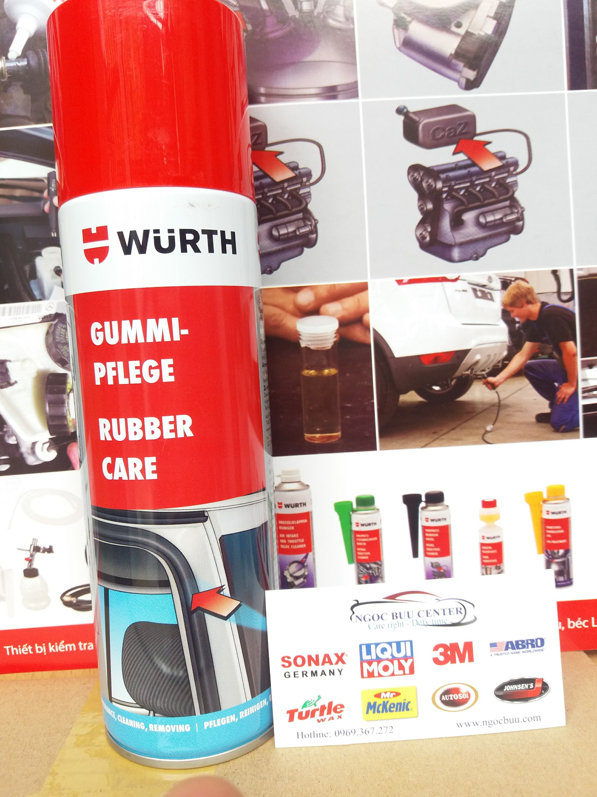Dung dịch bảo dưỡng làm mềm cao su Wurth Rubber Care