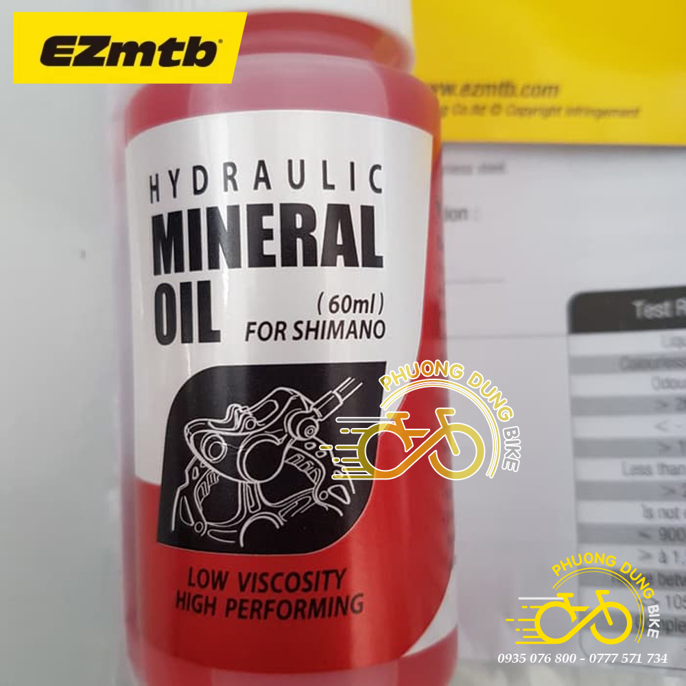 Dầu tra phanh thắng xe đạp Mineral Oil 60ml dành cho Shimano / Tektro
