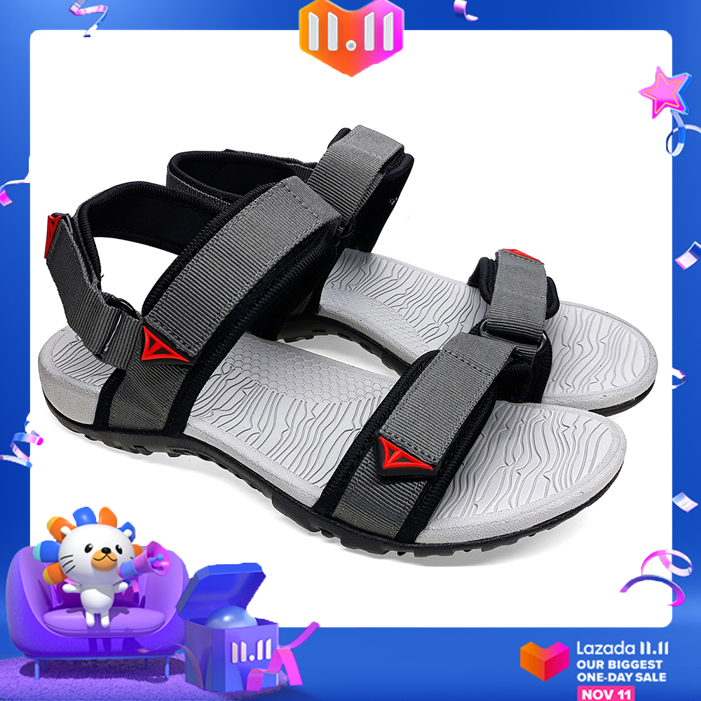 Giày sandal nam chính hãng Việt Thủy quai ngang xám - VT016