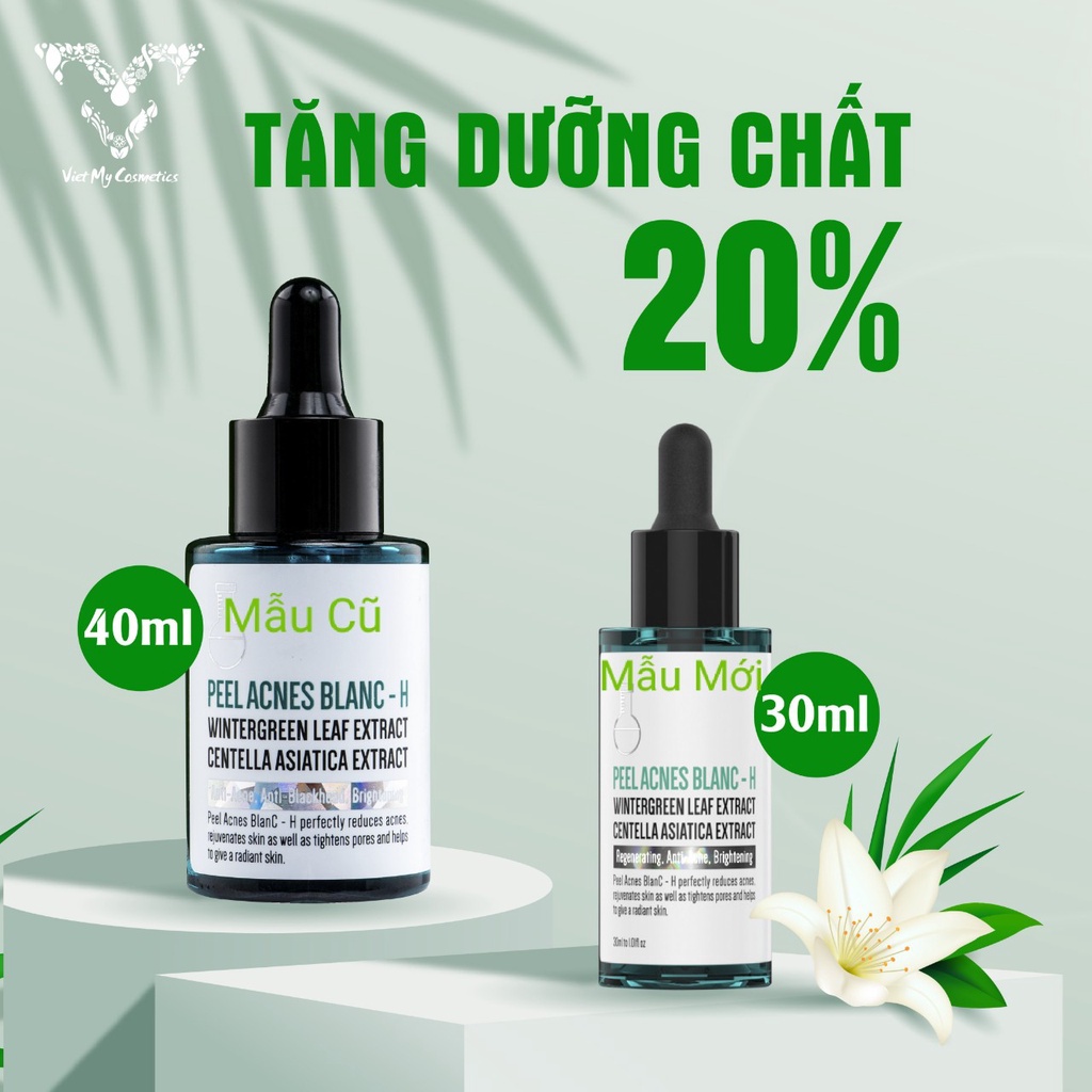 Serum mụn detox blanc peel h lộc đềị mụn thâm 30ml mẫu mới 2022