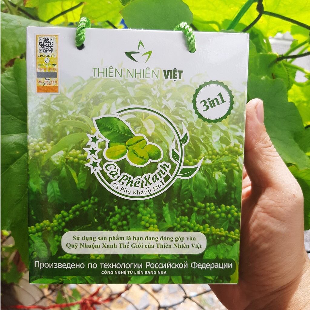 Cafe xanh hộp 30 gói kháng mỡ giảm cân