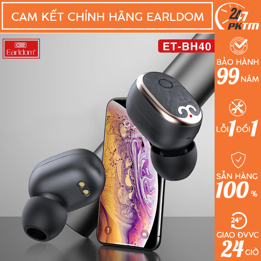 Tai nghe bluetooth true wireless earldom et-bh40 | 🛑 phụ kiện thông minh 247 vn 🛑