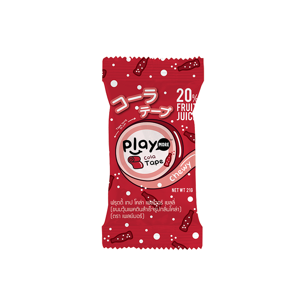 Kẹo dẻo cuộn trái cây Playmore Thái lan Playmore vị Cola 21g