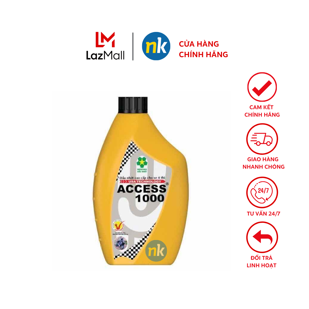 Nhớt xe số cao cấp access 1000 4t - nk-access