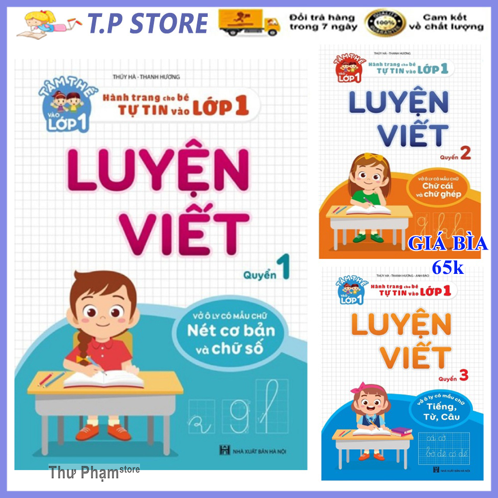 Combo bộ 3 sách luyện viết cho trẻ em - hành trang cho bé tự tin vào lớp 1 - tâm thế vào lớp 1