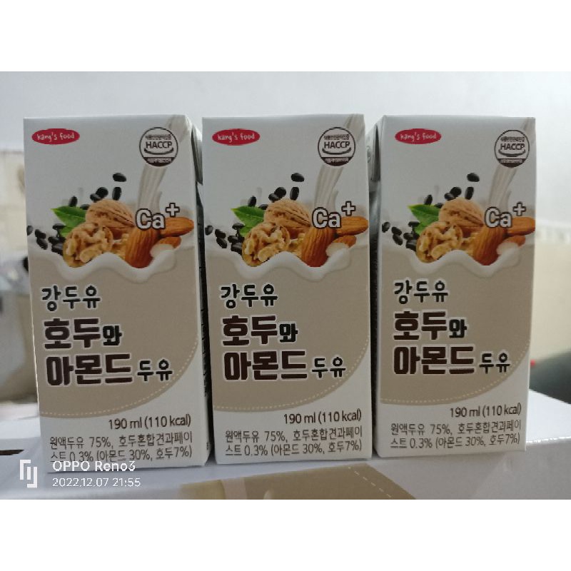 Sữa hạt đậu đen hạnh nhân óc chó nhập từ Hàn Quốc thùng 16 hộp 190ml
