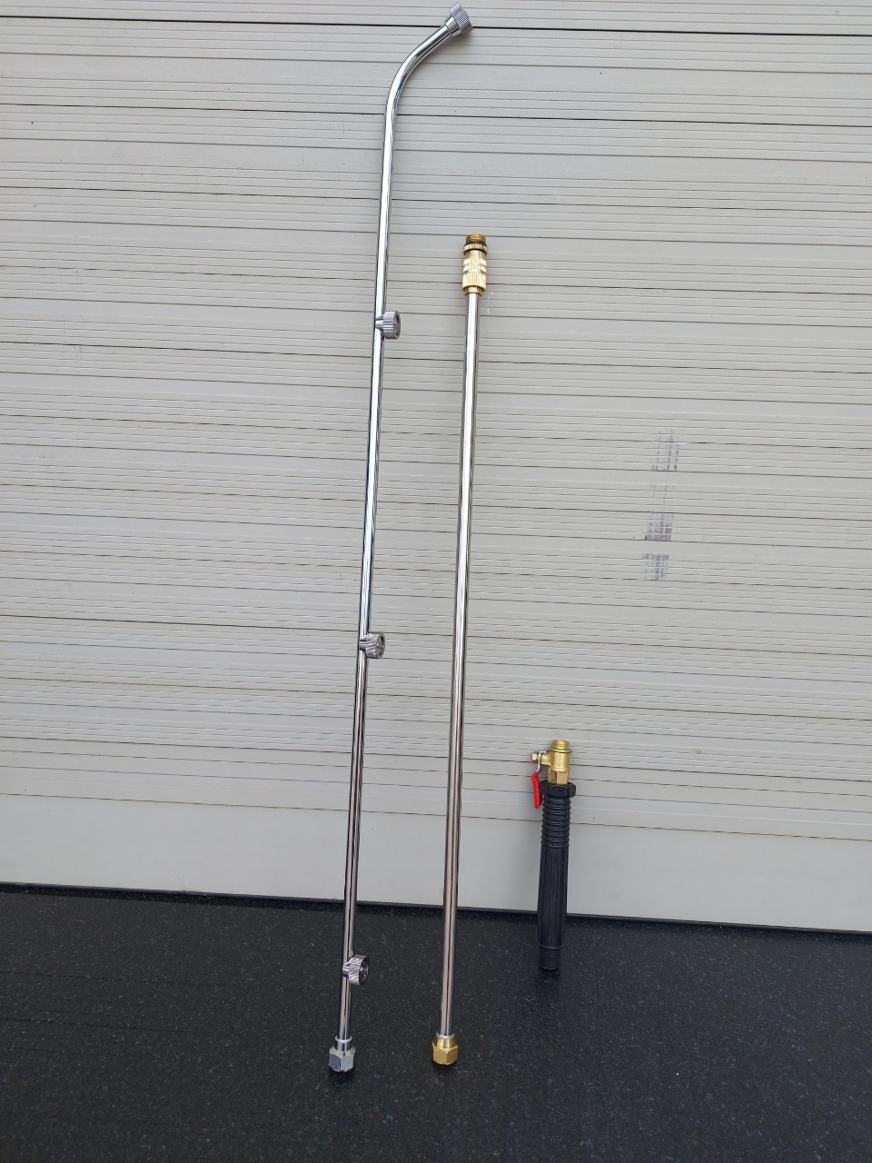Cần xịt 4 đầu phun inox. tay xịt thẳng. cây nối dài 1m2. cần xịt 4 tia