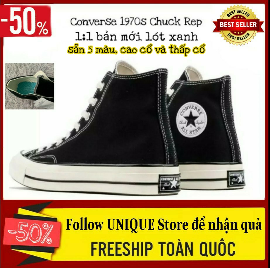 [ Box,Tem,Tag ] Giày Sneaker CONVERSE CHUCK cổ cao cho nam và nữ ( Đen ), giày sneaker cao cổ tăng chiều cao, Giày Sneaker Mới Chất Liệu Tốt Bền Giày Nam Giày Nữ, Giày Sneaker Nam