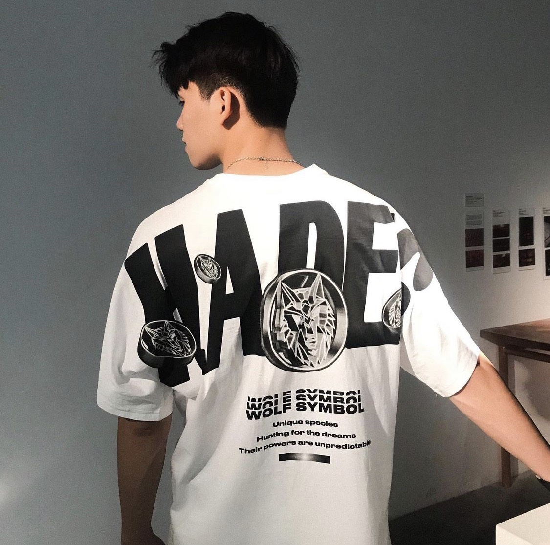 Áo thun hades wolf symbol tee unisex nam nữ tay lỡ from rộng chất vải cotton