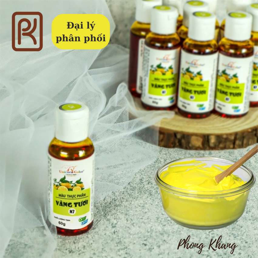 Màu thực phẩm làm bánh Unicorn vàng tươi 60gr