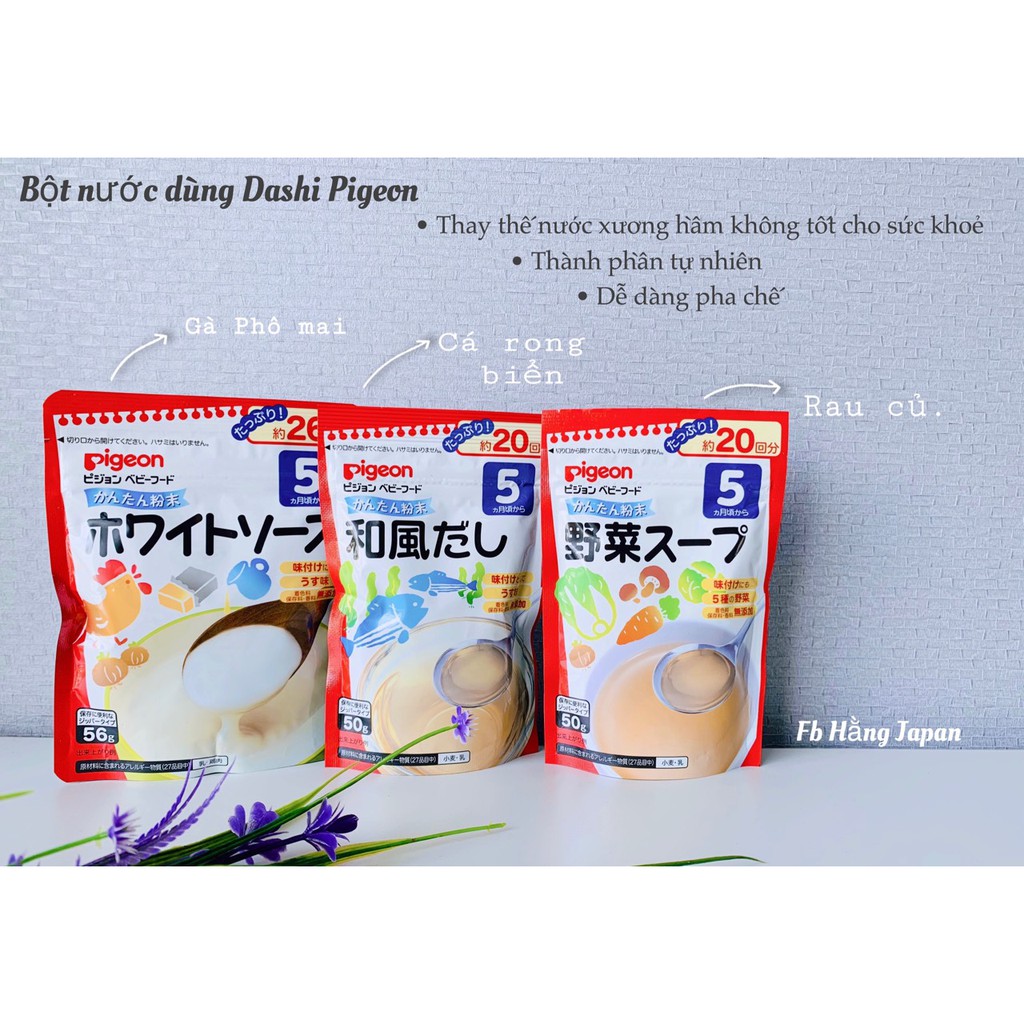 Nước Dùng cho bé dạng bột Dashi Pigeon Japan