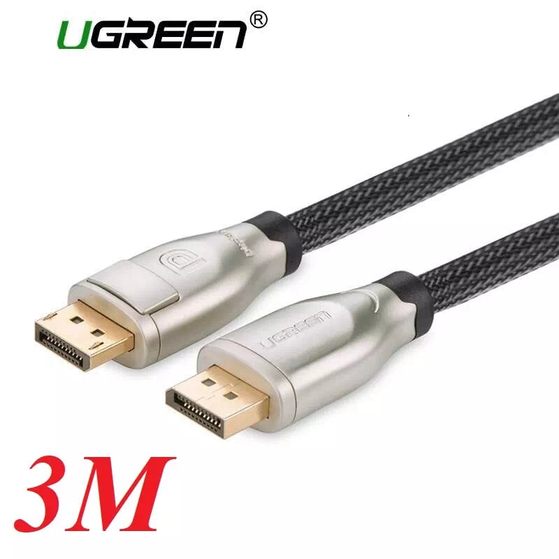 Ugreen 30121 3m màu đen cáp 2 đầu displayport v1.2 cao cấp hỗ trợ 4k*2k 60ghz dp107