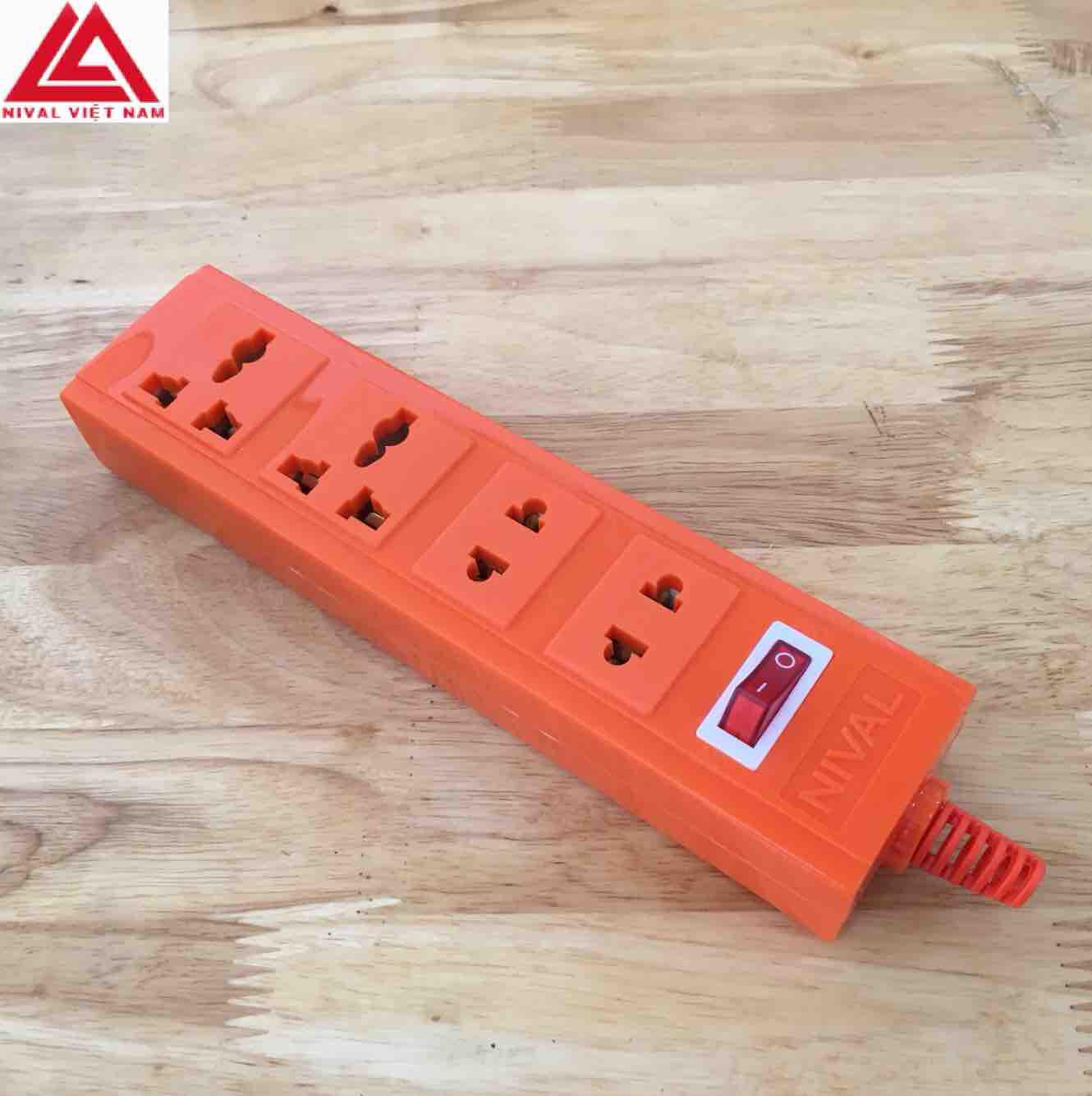 Ổ cắm điện Nival 4ổ cắm lõi sứ 2200w