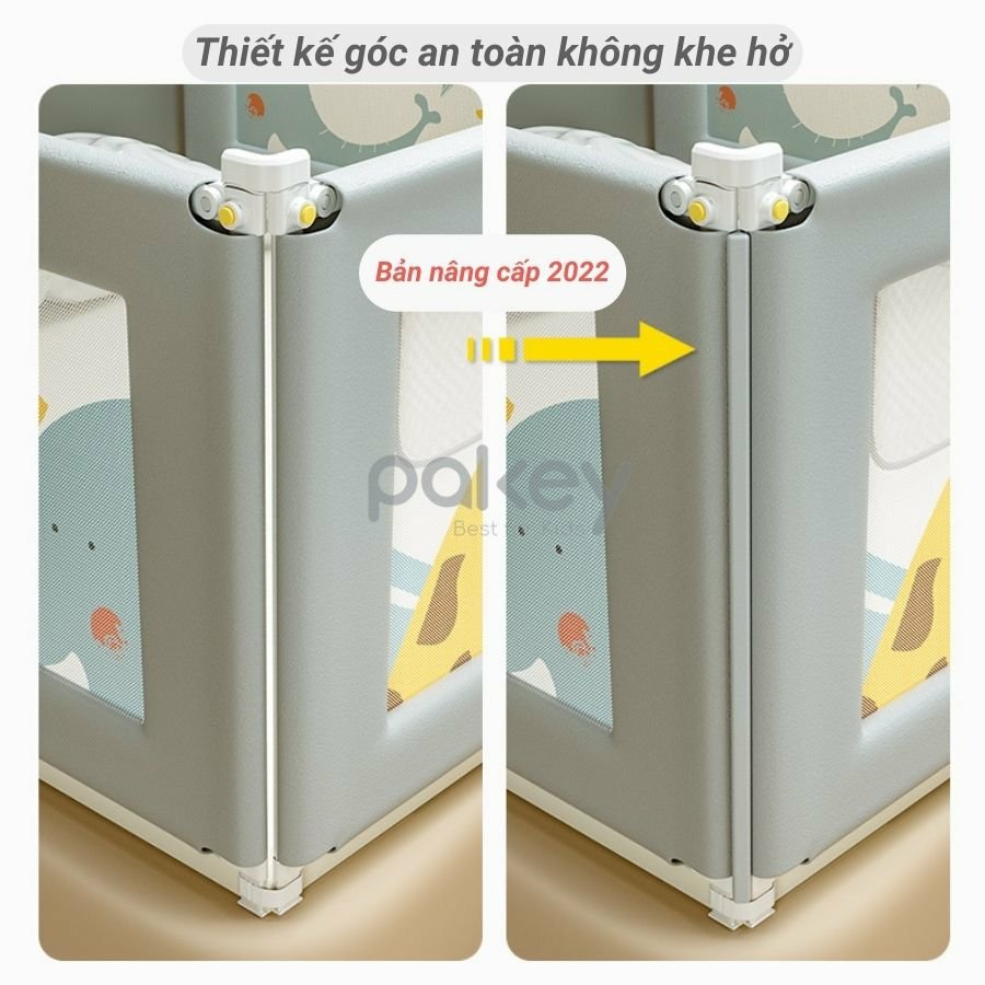(GIÁ 1 THANH ) THANH CHẮN GIƯỜNG PAKEY BẢN NÂNG CẤP,CAO 103cm
