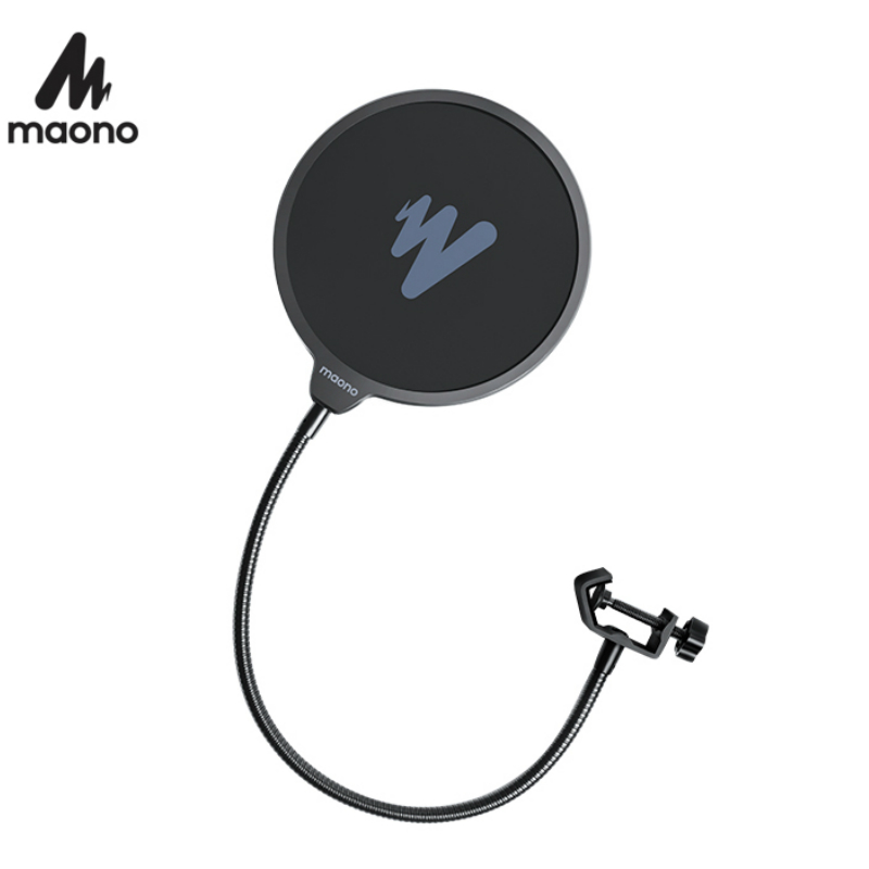 Maono Micro Màng Lọc Âm Kim Loại Nhạc Pop Lọc Lá Chắn 2 Lớp Kính Chắn Gió Popfilter Cho USB Microhone Podcast Micro
