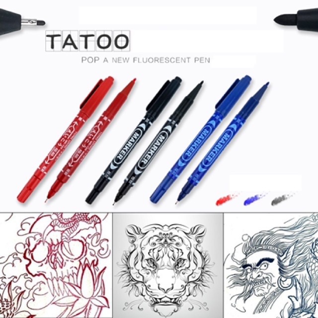 Vẽ hình xăm trên tay bằng cây bút Tattoo pen  YouTube