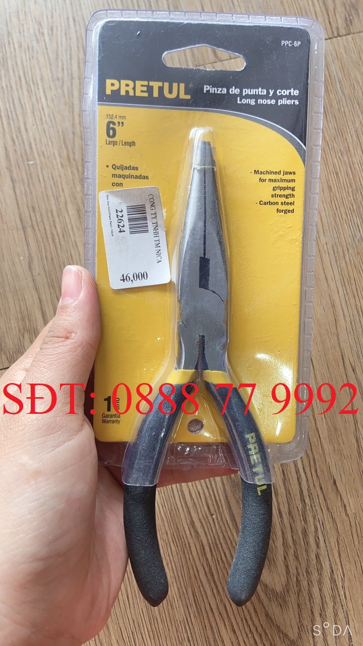 Kềm nhọn 150mm pretul 22624