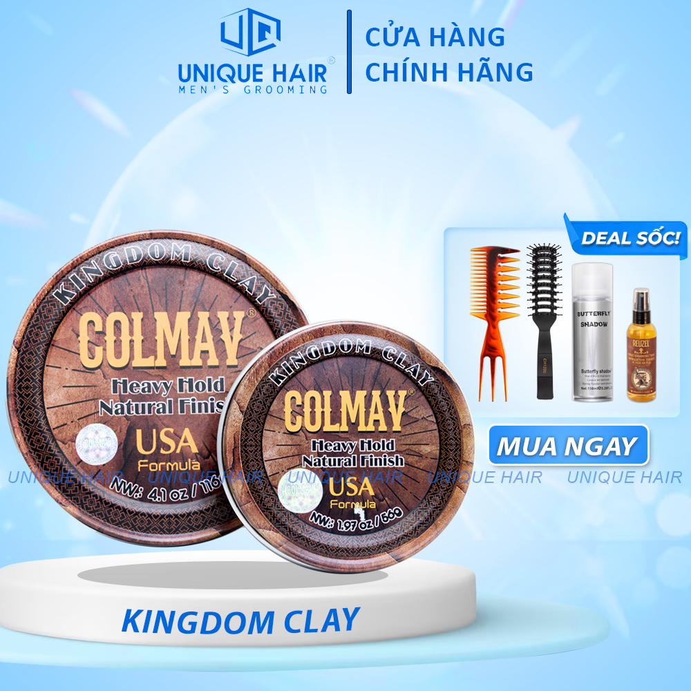 Sáp vuốt tóc colmav clay kingdom 56g & 116g - new 2024 + quà tặng