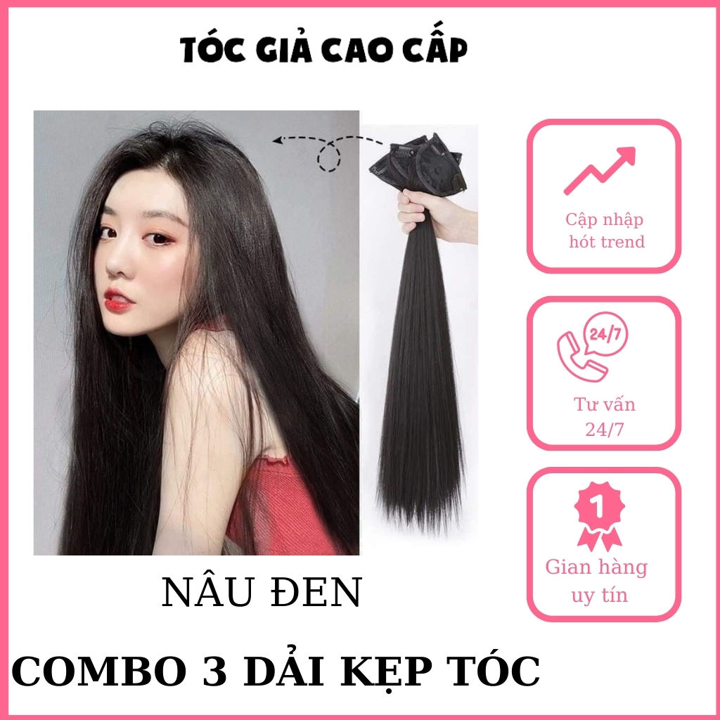 Sét 3 dải kẹp thẳng - dải 3 phím bấm tóc