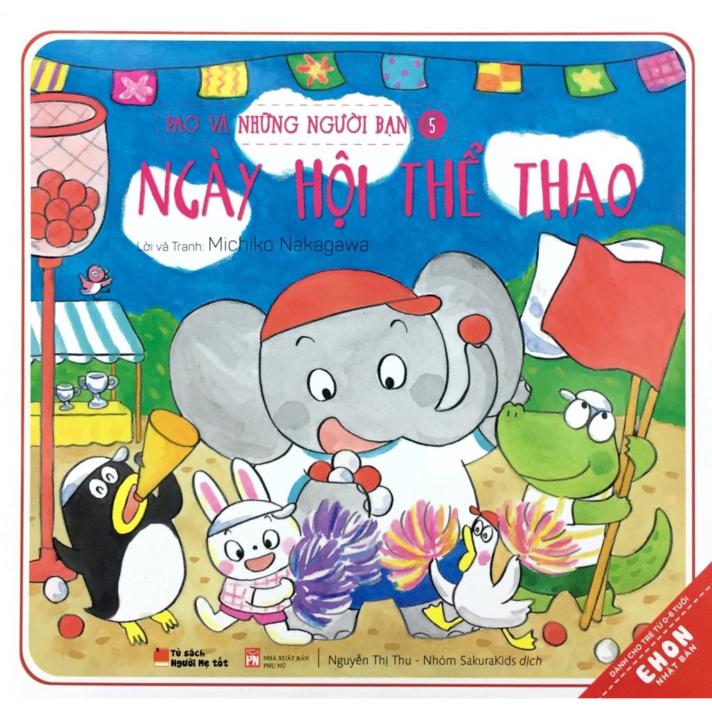 Sách - ehon nhật bản: pao và những người bạn 5 - ngày hội thể thao