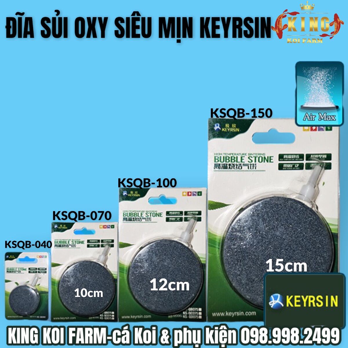 [GIẢM ĐẾN 20% Ở XU] Đĩa sủi oxy Siêu mịn 10CM _ 12CM _ 15CM _ 20CM _ 30CM tạo bọt khí oxy siêu mịn cho hồ cá Koi cá cảnh