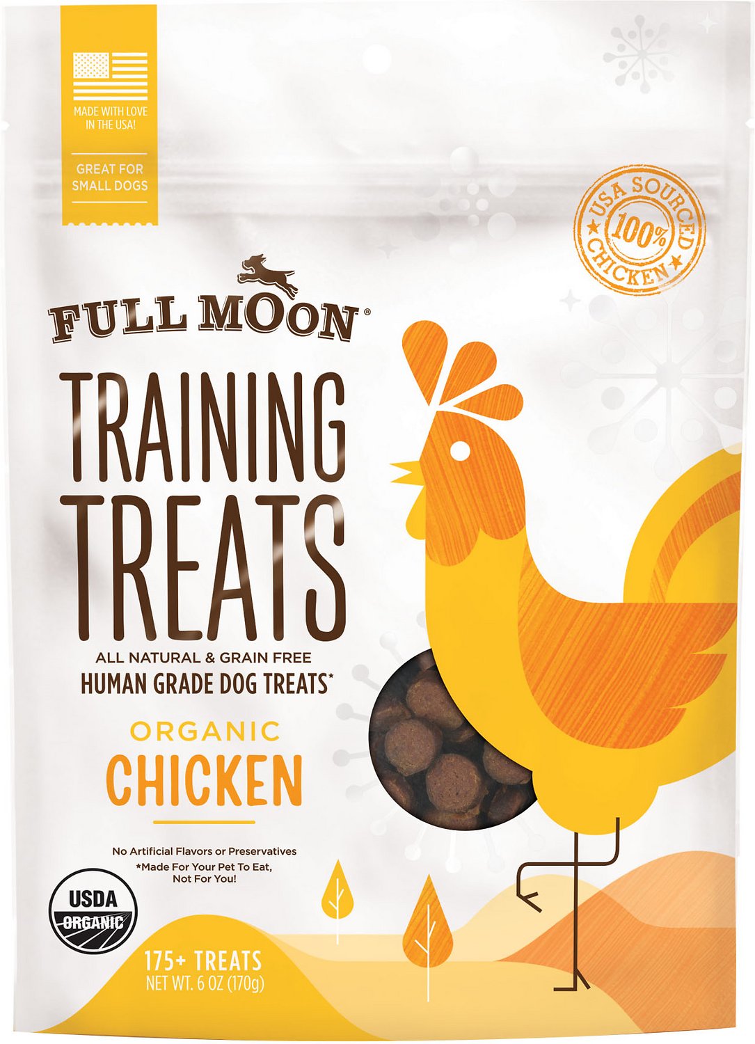 Full Moon Bánh thưởng dành cho chó vị gà Training Treats Full Moon Organic Chicken Training Dog Treats 170 gr
