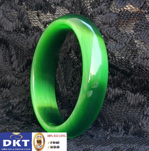 [HCM]{ SIÊU BÃO } Vòng Tay Đá Mắt Mèo Xanh Lá Đậm Tuyệt ĐẹpHàng Như Hình Đủ SideCó Tư VấnBao Hài Lòng