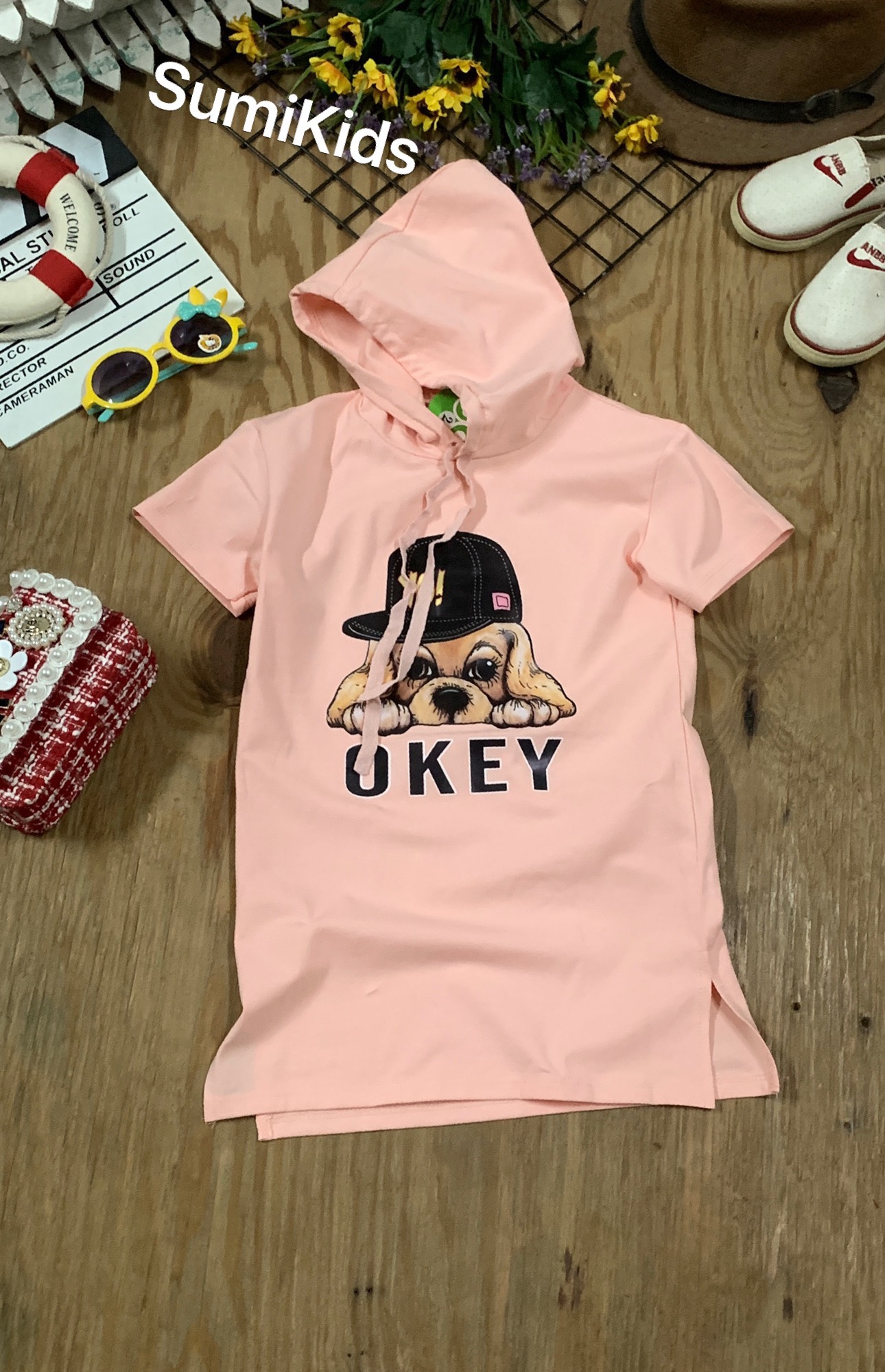 ĐẦM THUN LIỀN CÓ NÓN CHO BÉ GÁI 27-42KG * thời trang trẻ em Sumikid * váy đầm bé gái * đầm xinh bé gái lớn