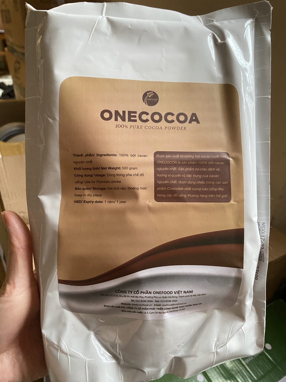 Bột Cacao Onecocoa gói 500g