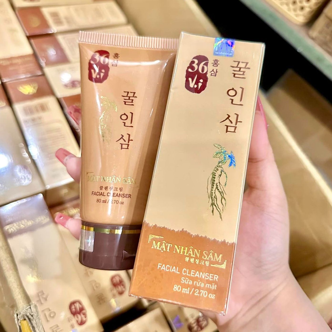 Sữa rửa mặt mật nhân sâm 36 vị meea organic 80ml