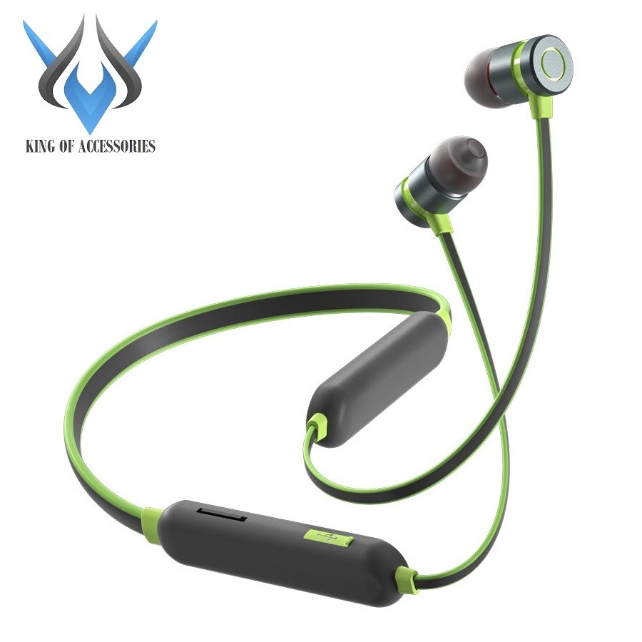  Tai nghe bluetooth  Remax RX-S100 Neck-band Sports V5.0 pin dùng 10H có khe gắn thẻ nhớ - Hãng phân phối chính thức - Nhất Tín Computer 