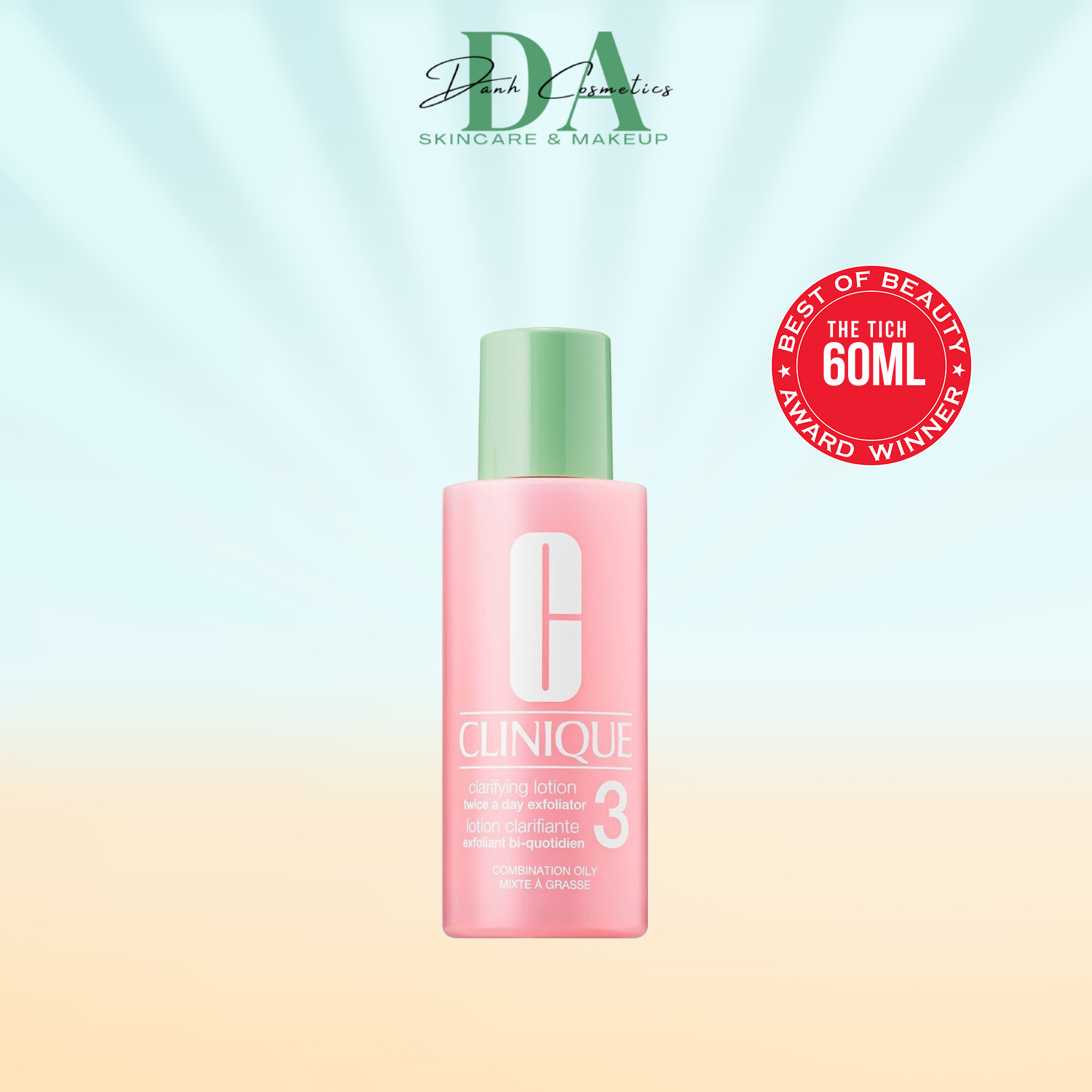 Nước hoa hồng kiềm dầu Clinique clarifying lotion 3 60ml