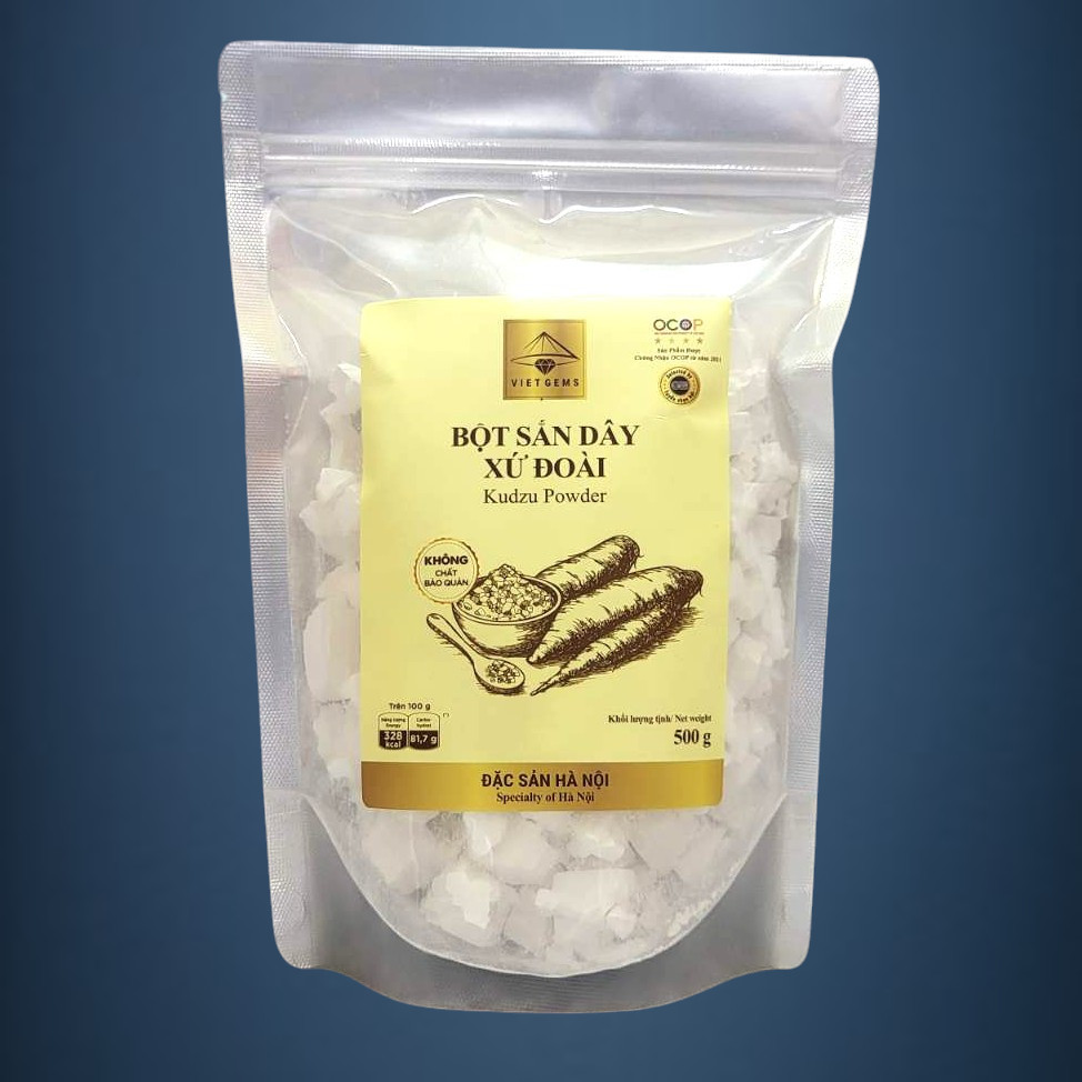 VIET GEMS - Túi 500g - BỘT SẮN DÂY XỨ ĐOÀI OCOP Kudzu Powder