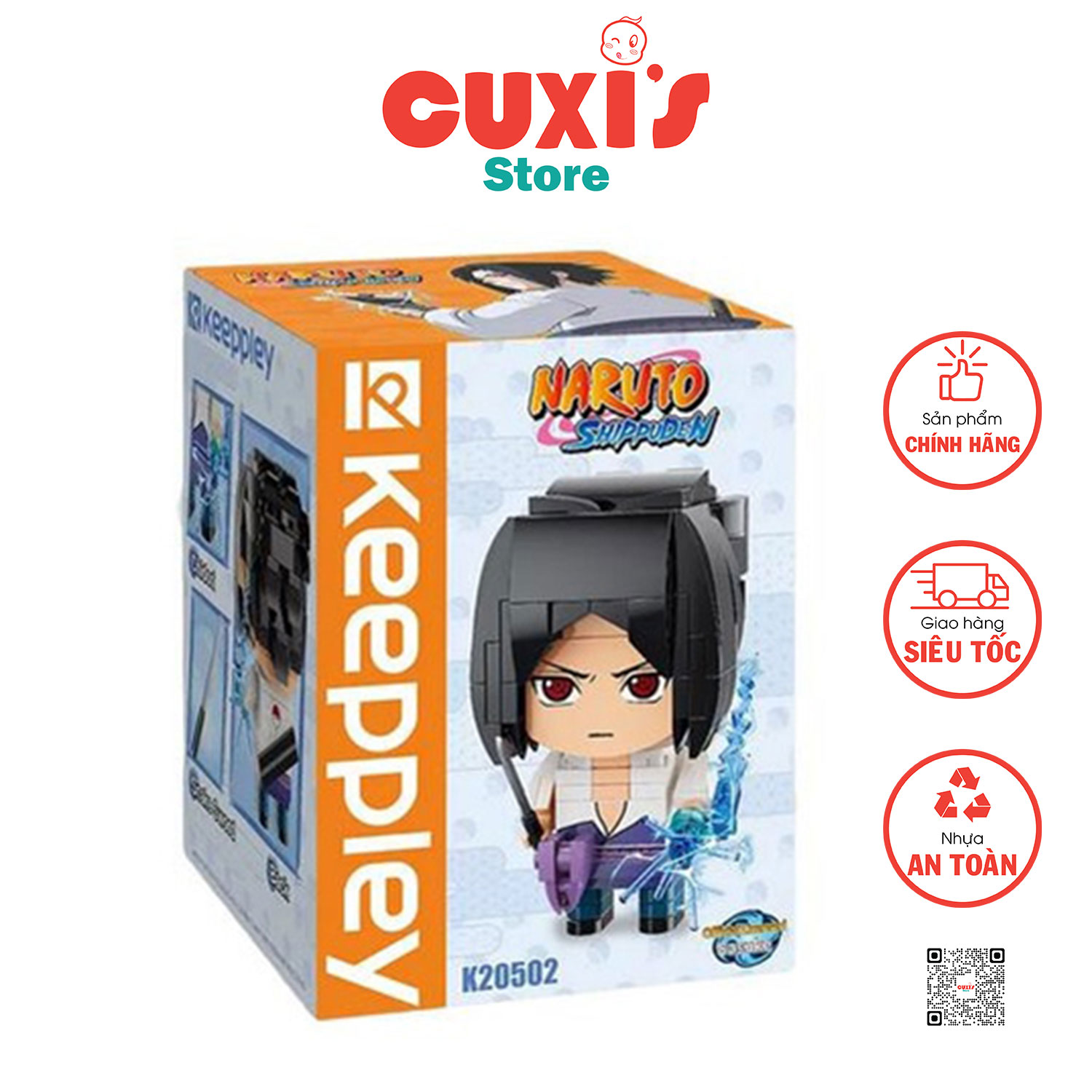 Đồ chơi lắp ráp lego naruto, keeppley naruto, qman k20502 - naruto - sasuke uchiha