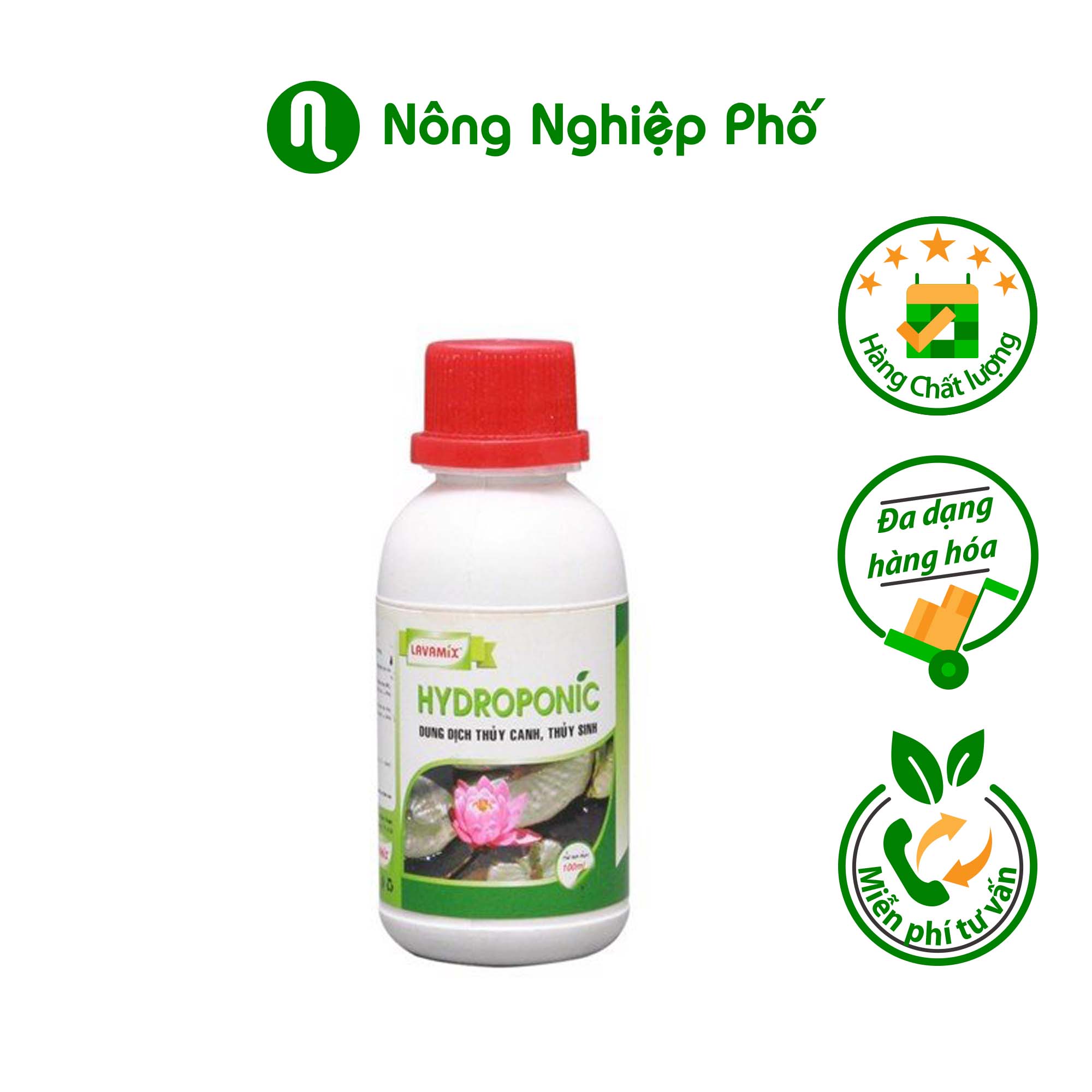 Dung dịch thủy canh, thủy sinh Hydroponic - Chai 100ml - Nông Nghiệp Phố
