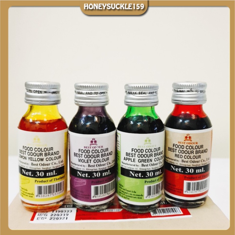  Màu Thực Phẩm Thái Lan Best Odour 30ml Sử Dụng Để Tạo Màu Cho Thực Phẩm Món Ăn Làm Bánh 