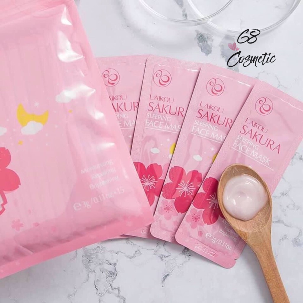 Bịch 15 gói mặt nạ ngủ Sakura - Mặt nạ hoa anh đào - Mask sakura