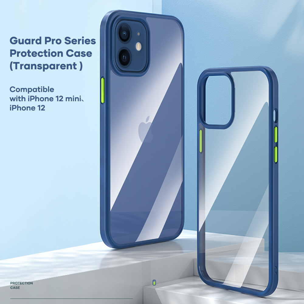 Ốp lưng trong rock cho iphone 12, iphone 12 pro, iphone 12 pro max viền màu chống sốc siêu bền